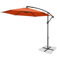 Serga 10 Ft Outdoor Patio Tilt Market Cantilever Umbrella In C Red
