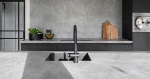 A Monolithic Marble Effect Kitchen With
