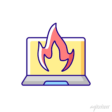 Computer Burning Rgb Color Icon