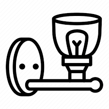 Light Bulb Lighting Sconce Wall Icon