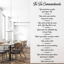 Ten Commandments God Wall