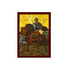 Saint Menas Icon Handmade Greek