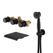 3 Handle Wall Mount Bathtub Faucet