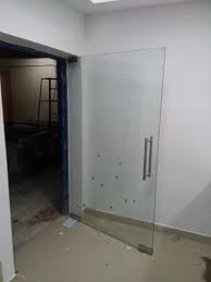 Clear Interior Frame Less Glass Door At