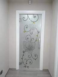 Printed 8mm Etched Door Glass For