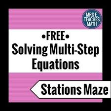 Multi Step Equations Teaching Math