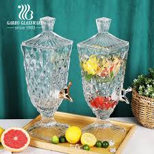 2l Square Glass Beverage Dispenser