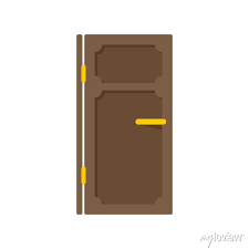 House Door Icon Flat Isolated Vector