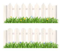 Premium Vector White Wooden Fences