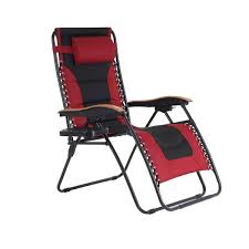 Tidoin Red Metal Outdoor Chaise Lounge