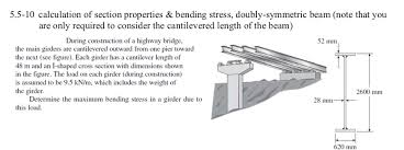 section properties bending chegg