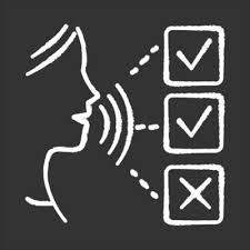 Survey Audio Response Chalk Icon