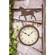 Evergreen 2 Sided Outdoor Wall Clock