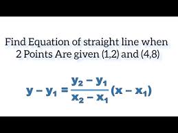 Equation Of Straight Line When 2 Points