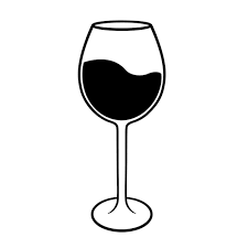 Wine Glass Silhouette Icon Vector