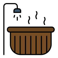 Hot Tub Flat Ilration Premium Vector