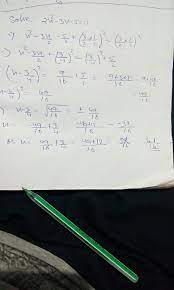 Solve The Quadratic Equation 2x2 3x 5