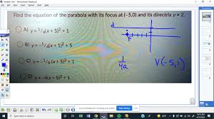 Find The Equation Of The Parabola With