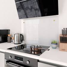 Clear Glass Backsplash Stove Splashback