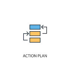 Action Plan Concept 2 Colored Line Icon