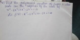 Polynomial Equation Of Degree 4
