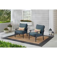 Black Steel Outdoor Patio Lounge Chair