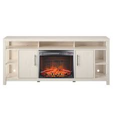 Fireplace Tv Console Ivory Oak D