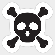 Bones Black Pirate Logo Icon Emoticon
