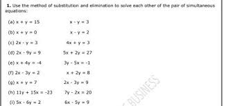 Substitution And Elimination To Solve