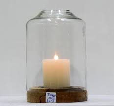 Clear Glass Pillar Candle Holder W