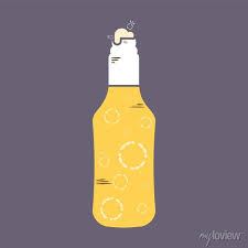 Isolated Beer Bottle With Foam Icon