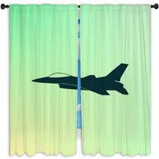 Jet Fighter Window Curtains D