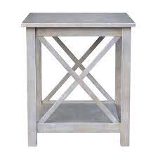 Hampton Weathered Taupe Gray End Table