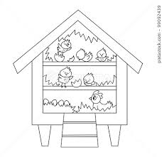 Vector Black And White Cute Roost Icon