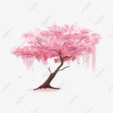 Watercolor Trees Sakura Tree