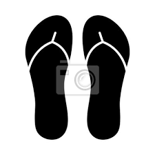 Flip Flops Slippers Silhouette Vector