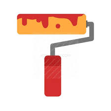 Paint Roller Flat Multicolor Icon