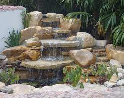 Rock Waterfall And Pond Traditional