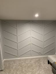 Chevron Stripe Wood Accent Wall