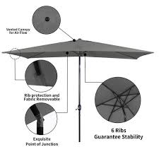 Rectangle Outdoor Patio Market Umbrella
