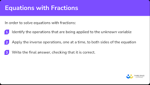 Equations With Fractions Gcse Maths