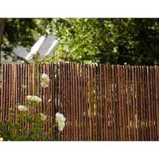 8 Ft W Carbonized Bamboo Garden Fence