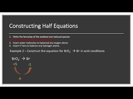 Forming And Balancing Half Equations
