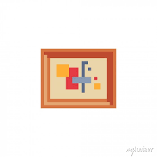Wall Pixel Art Icon Vector Template