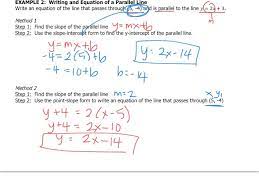 Algebra 4 3 Writing Equations Of