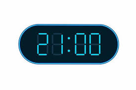 Digital Clock Icon Vector Art Icons
