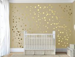 Gold Polka Dot Wall Stickers Stick On