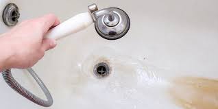 A Shower Drain With Standing Water