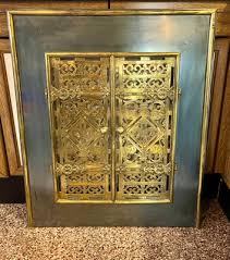 Fireplace Screen With Doors In Iron And