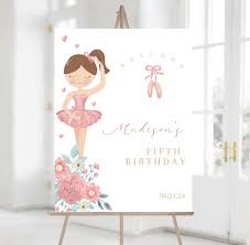Ballerina Birthday Party Welcome Sign